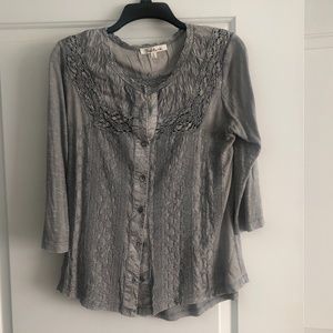 3/4 Sleeve Blouse Made by Solitaire size small